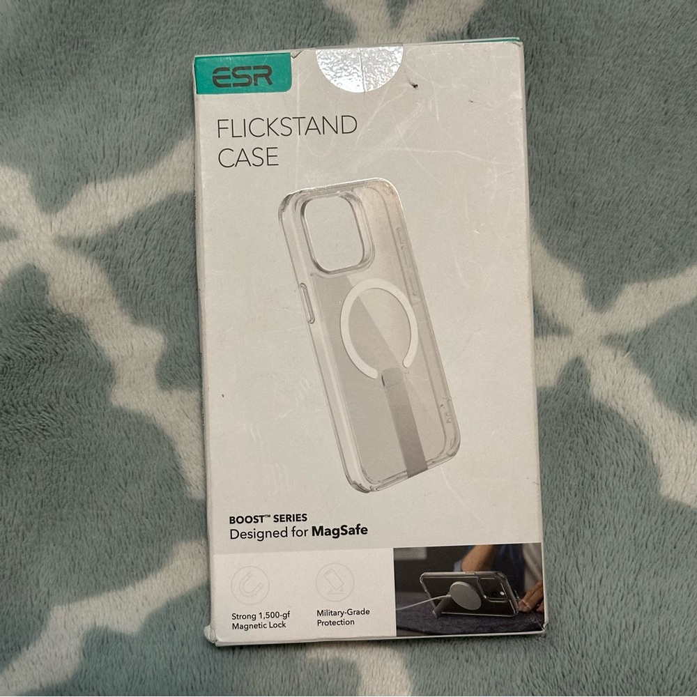 NEW iPhone 15 Pro Max MagSafe Phone Case Frosted Black w/ Flick Stand